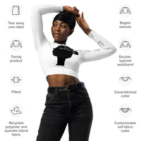 Black Women with Locs are Fine - long-sleeve crop top