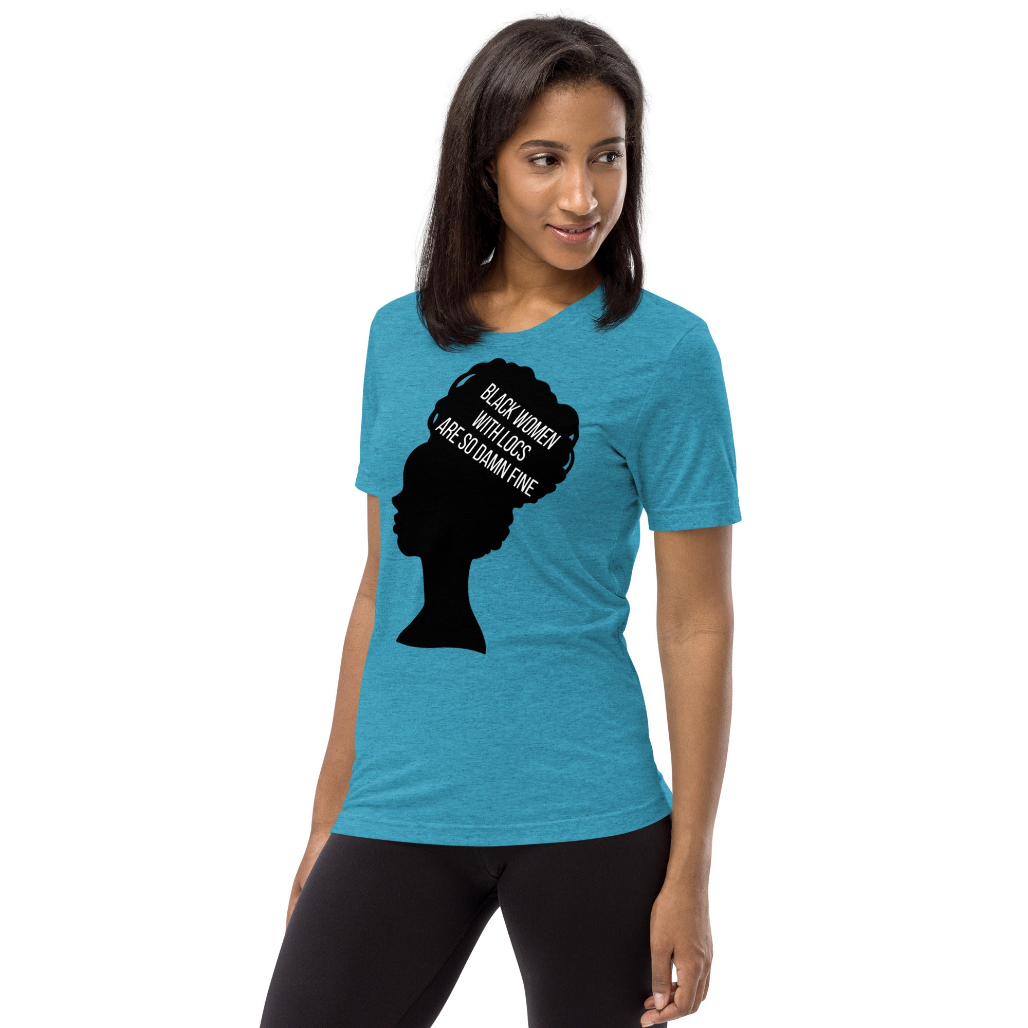 Black Women with Locs are Fine - Fitted Short sleeve t-shirt