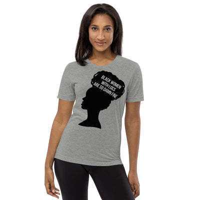 Black Women with Locs are Fine - Fitted Short sleeve t-shirt