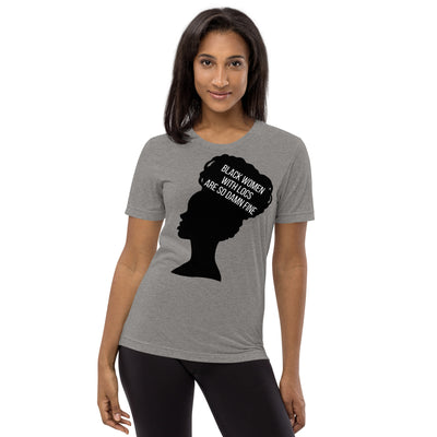 Black Women with Locs are Fine - Fitted Short sleeve t-shirt