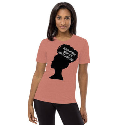 Black Women with Locs are Fine - Fitted Short sleeve t-shirt