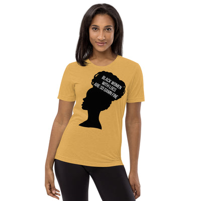 Black Women with Locs are Fine - Fitted Short sleeve t-shirt