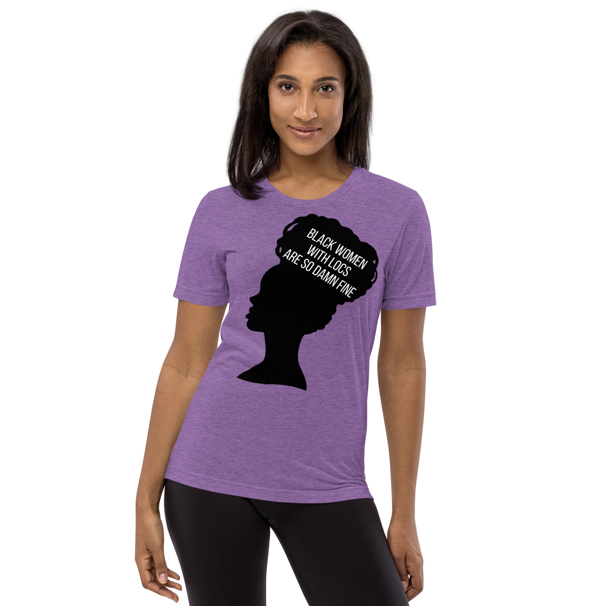 Black Women with Locs are Fine - Fitted Short sleeve t-shirt
