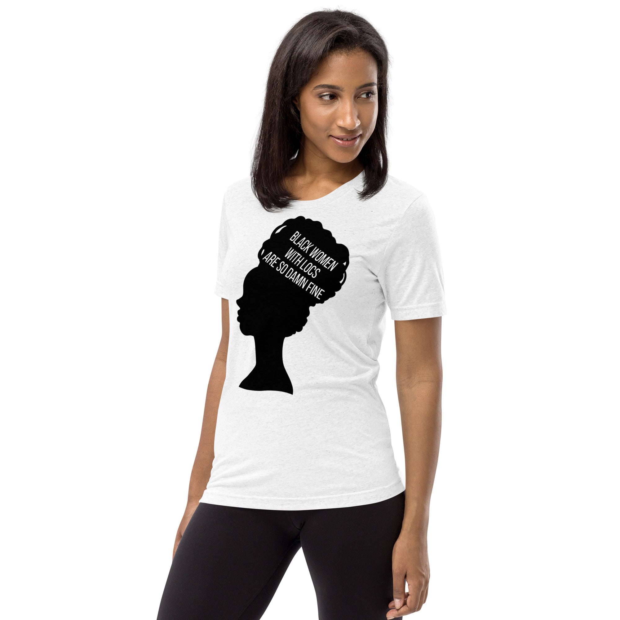 Black Women with Locs are Fine - Fitted Short sleeve t-shirt