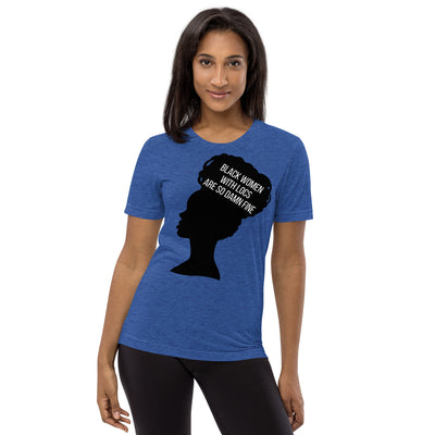 Black Women with Locs are Fine - Fitted Short sleeve t-shirt